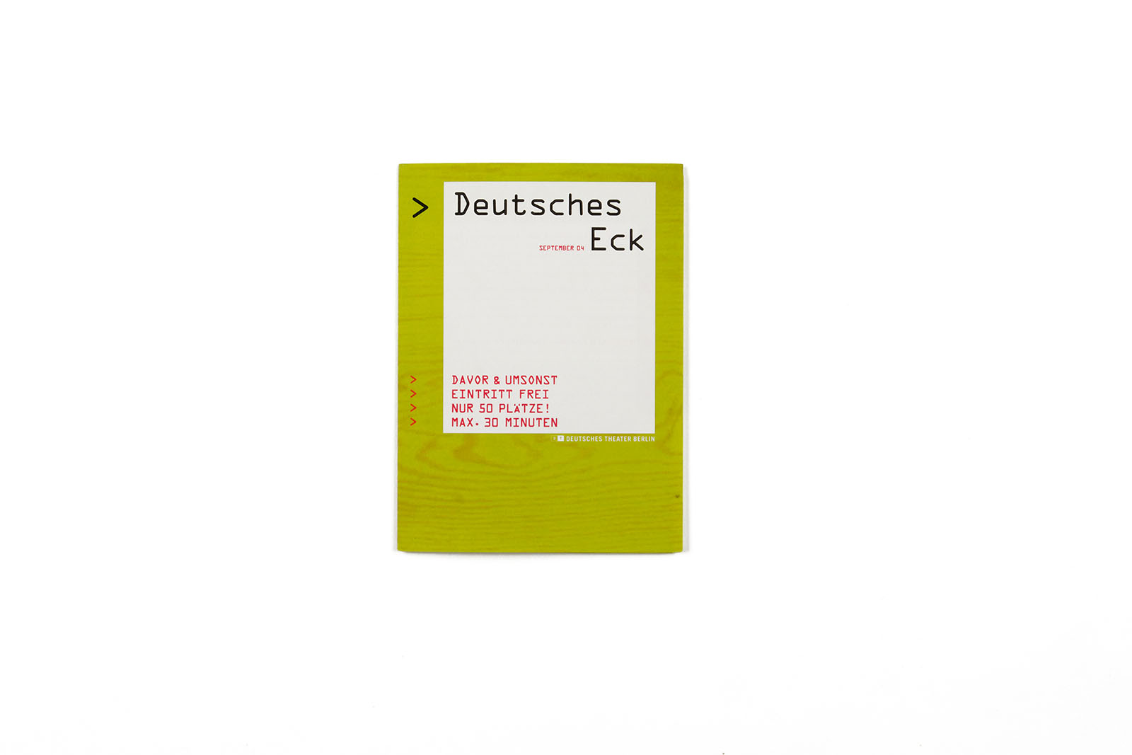 »Deutsches Eck«, Programmhefte